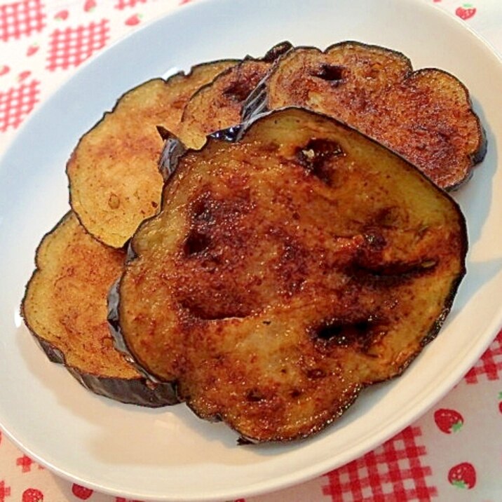 おつまみに　塩麹パウダーで米茄子揚げ♬